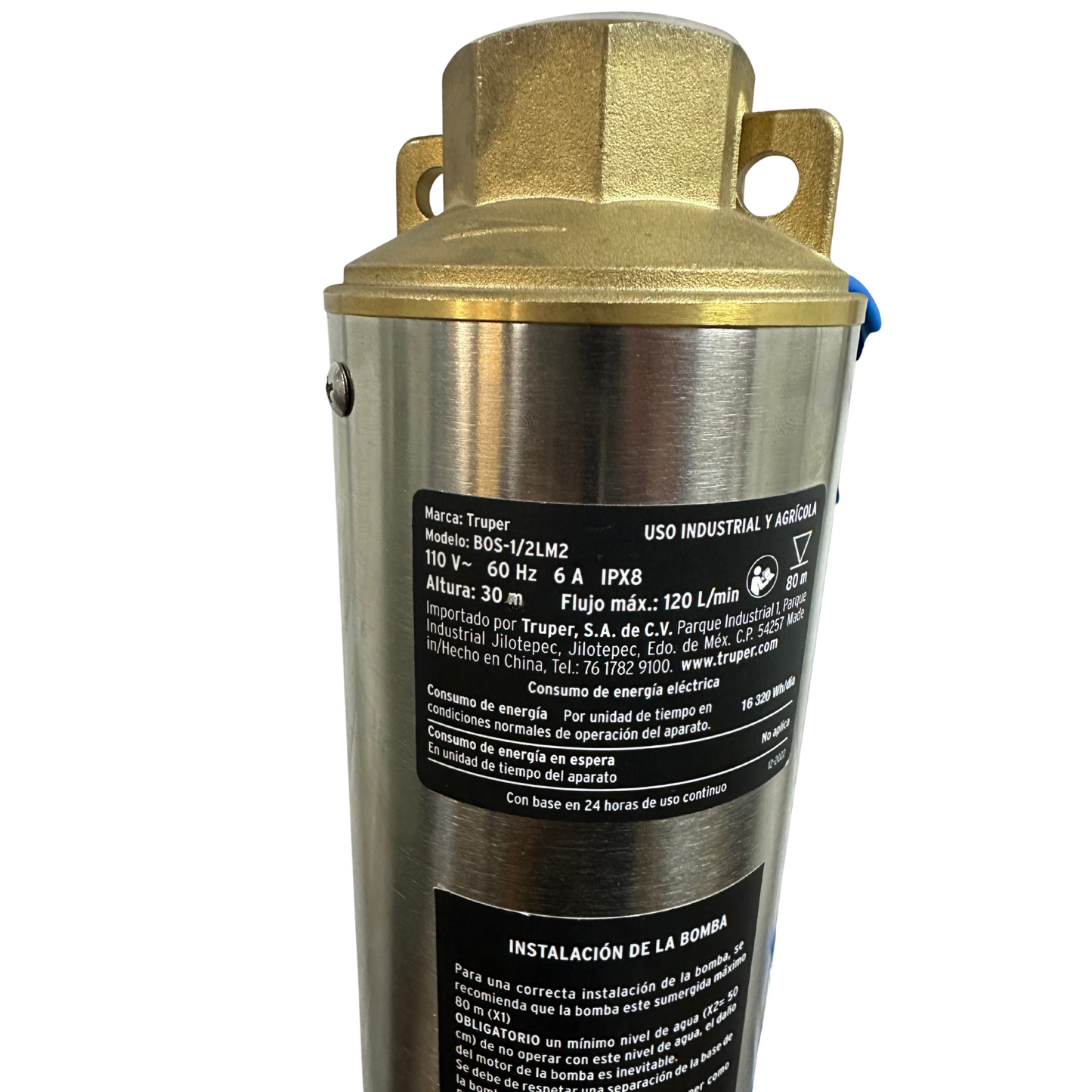 Bomba Sumergible Tipo Bala 1/2 HP para Pozo- 16933
