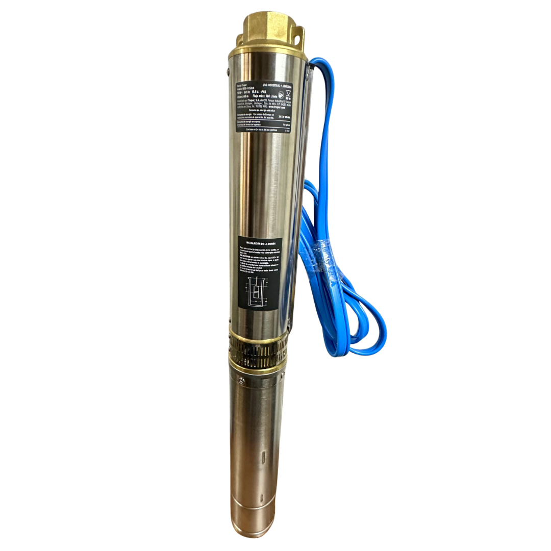 Bomba Sumergible Tipo Bala 1/2 HP para Pozo