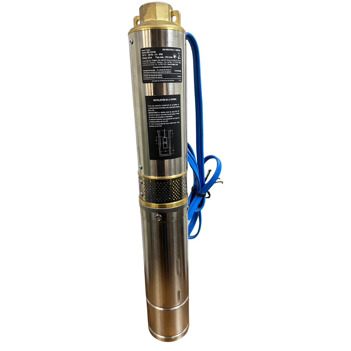 Bomba Sumergible Tipo Bala 1/2 HP para Pozo- 16933