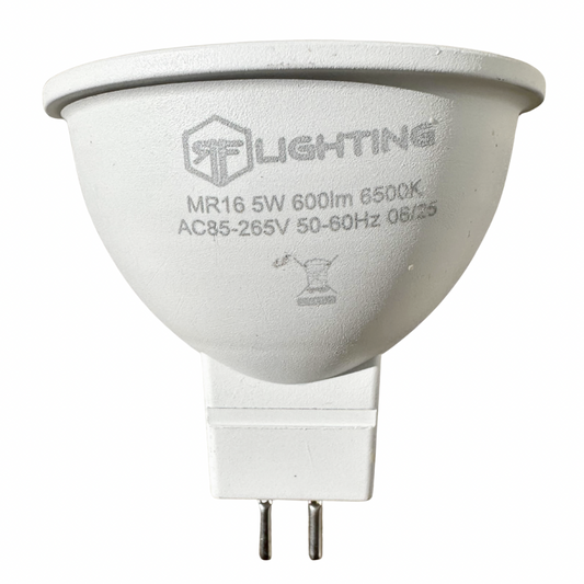 Bombilla LED MR16 5W luz blanca 6500K GU5.3 RF Lighting 600 lúmenes