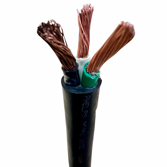 Cable eléctrico flexible TSJ 3x6 AWG 100% cobre (Phelps Dodge)