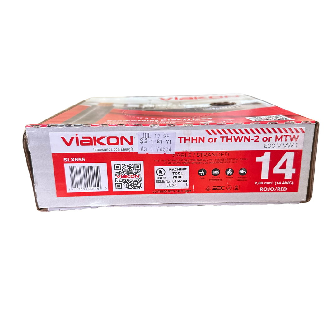Cable THHN 14 AWG VIAKON – venta por metro