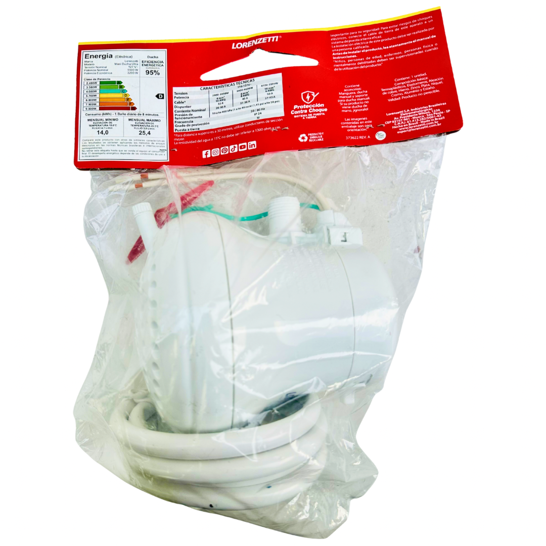 Ducha eléctrica Lorenzetti Maxi Ducha Ultra 127V 5500W con manguera y accesorios