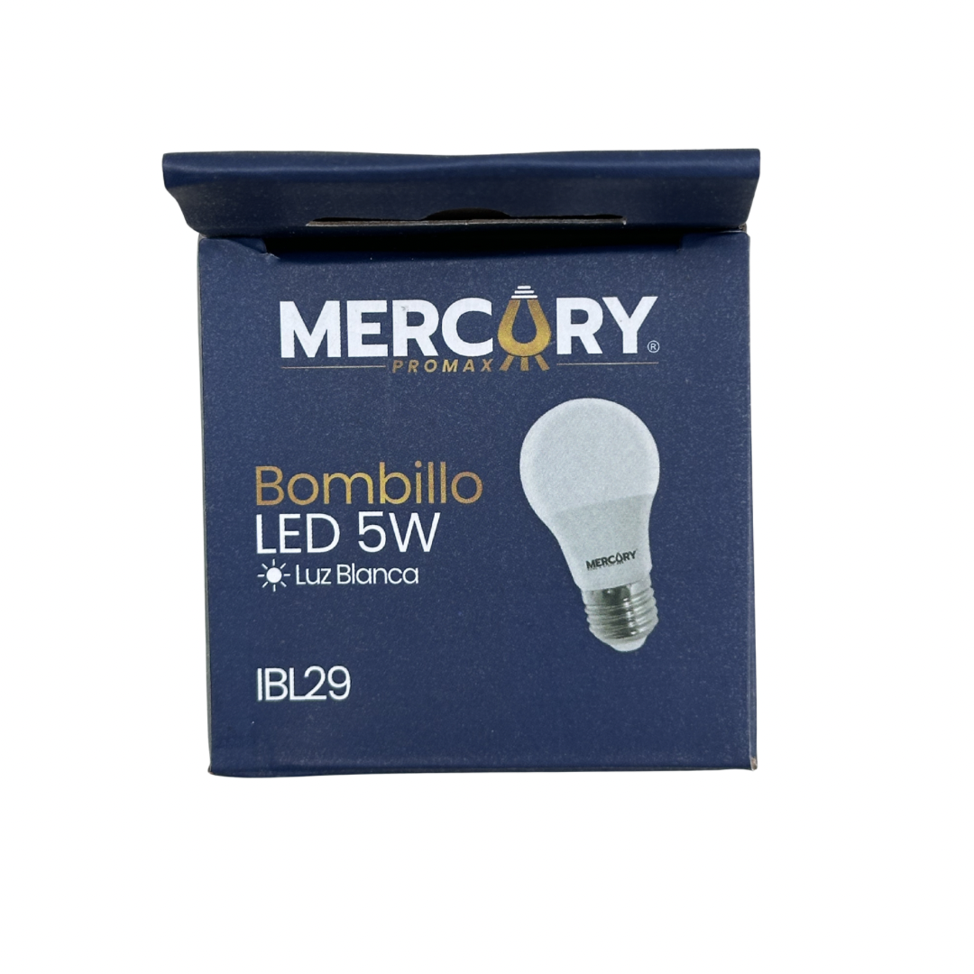 Bombilla LED 5W luz blanca E27 Mercury Promax de bajo consumo