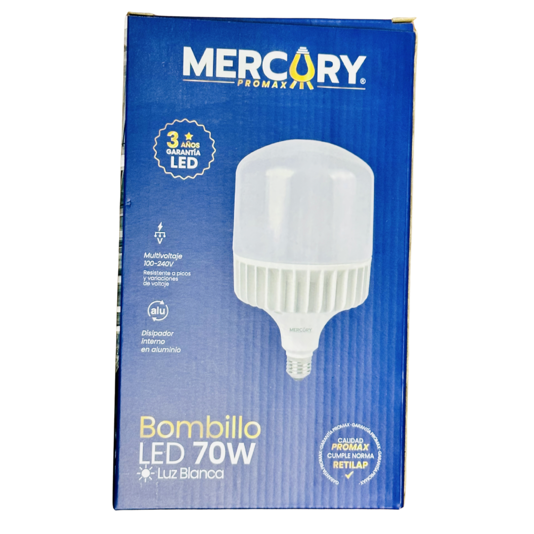 Bombilla LED industrial Mercury Promax 70W luz blanca 6500K base E27 6300 lúmenes
