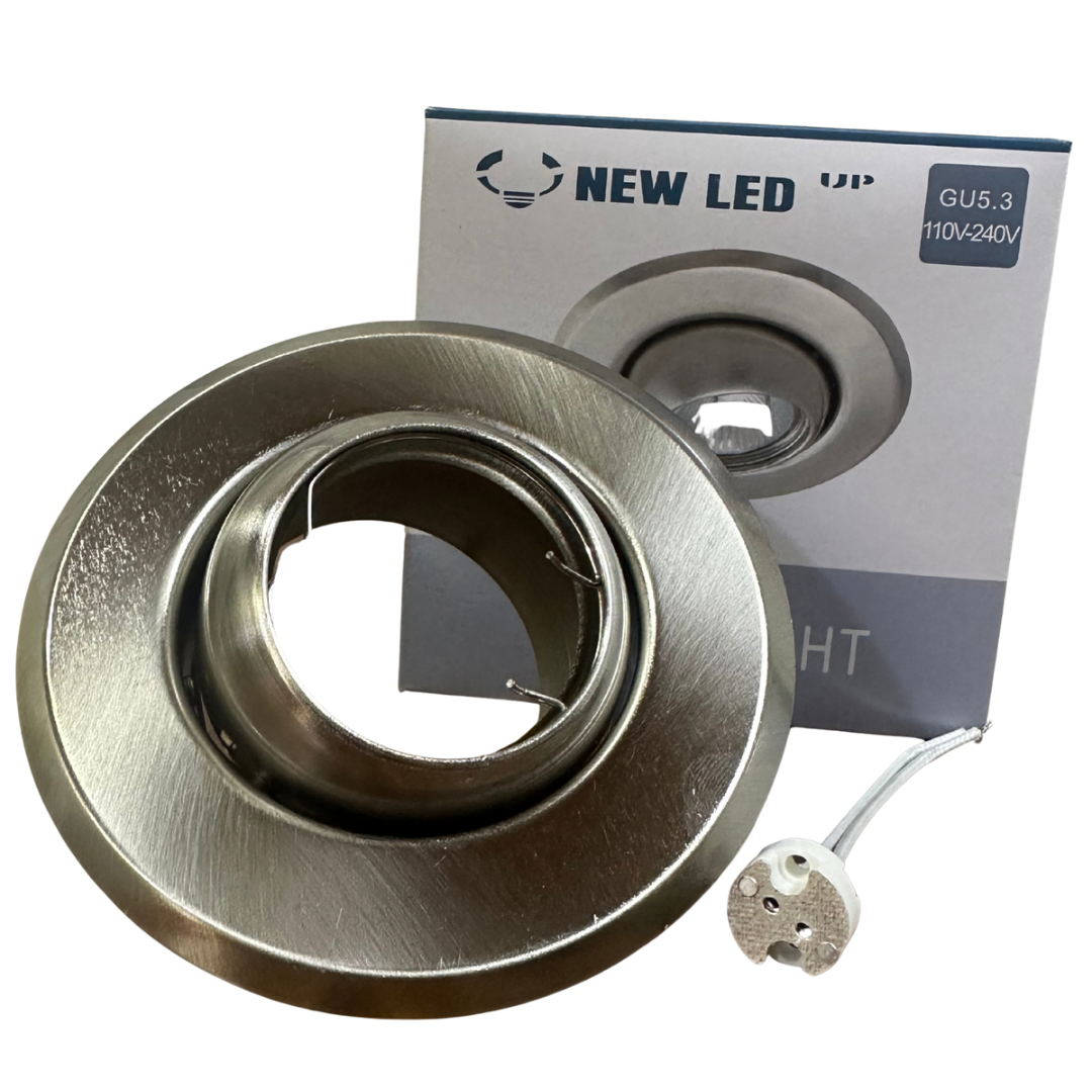 Ojo de buey empotrable redondo Nickel GU5.3 New LED UP diámetro 120 mm