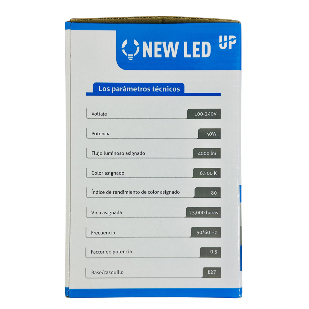 Bombilla LED 40W luz fría 6500K E27 New LED UP alta potencia