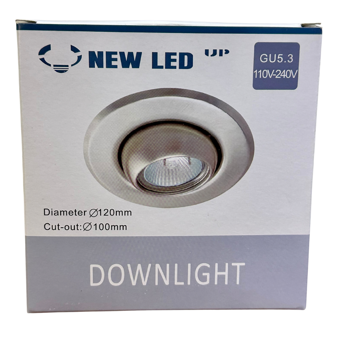 Ojo de buey empotrable redondo negro GU5.3 New LED UP diámetro 120 mm