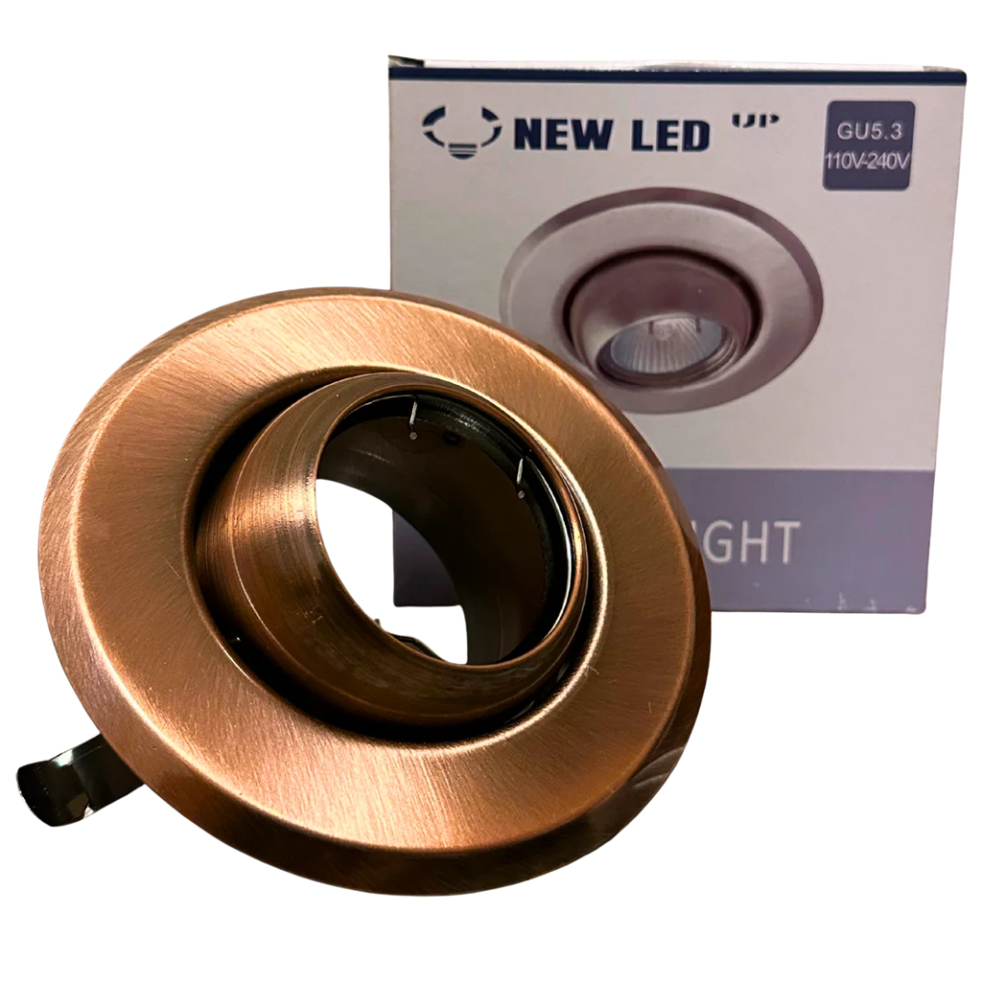 Ojo de buey empotrable redondo plateado GU5.3 New LED UP diámetro 120 mm