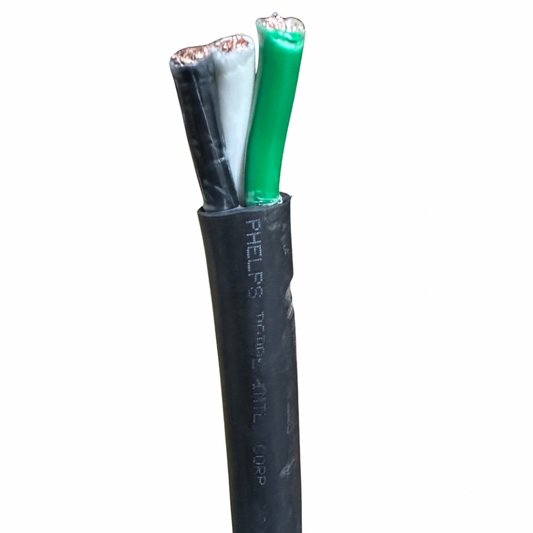 Cable eléctrico flexible TSJ 3x6 AWG 100% cobre (Phelps Dodge)