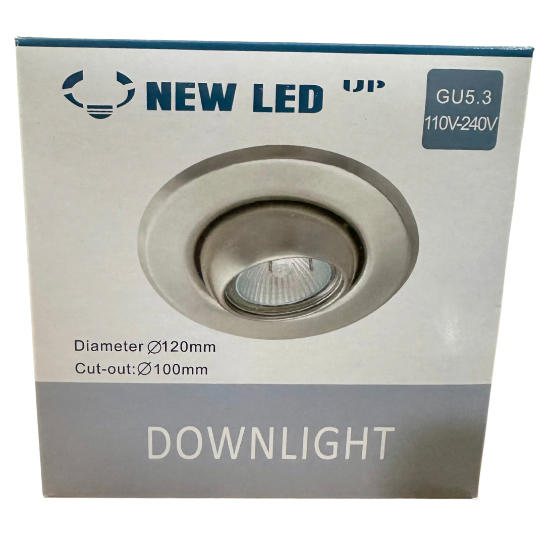 Ojo de buey empotrable redondo Nickel GU5.3 New LED UP diámetro 120 mm