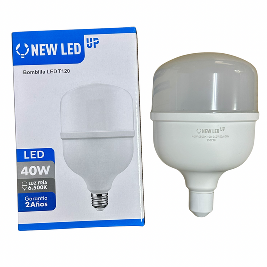 Bombilla LED 40W luz fría 6500K E27 New LED UP alta potencia