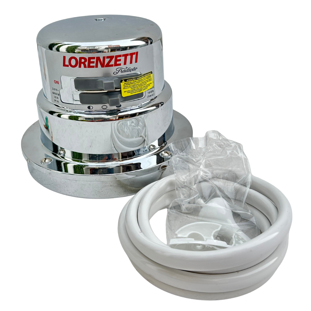 Ducha eléctrica Lorenzetti Tradição 4T cromada 220V 6800W con manguera y accesorios