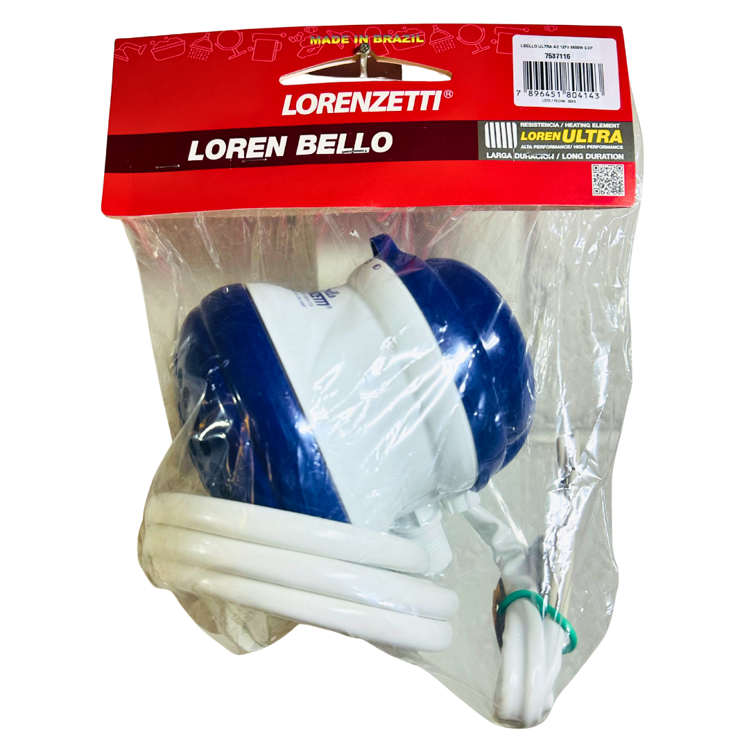 Ducha eléctrica Lorenzetti Loren Bello Ultra 127V 5500W con manguera ducha manual y accesorios