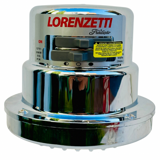Ducha eléctrica Lorenzetti Tradição 4T cromada 127V 5500W con manguera y ducha manual