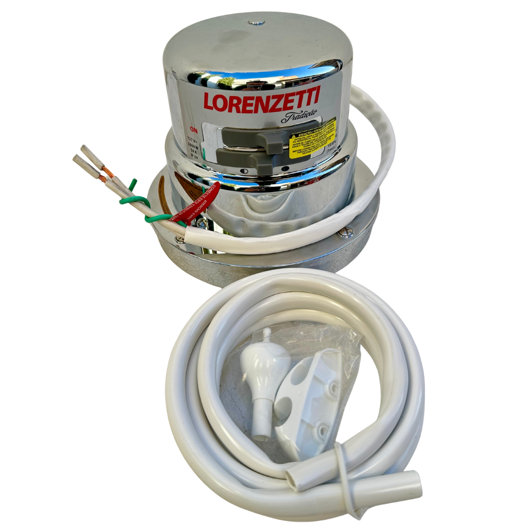 Ducha eléctrica Lorenzetti Tradição 4T cromada 127V 5500W con manguera y ducha manual