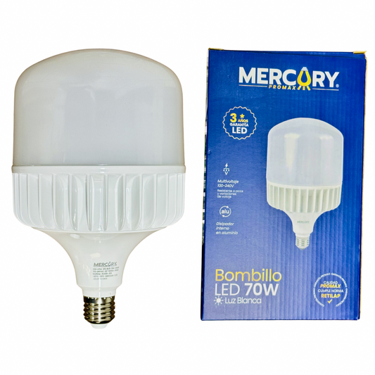 Bombilla LED industrial Mercury Promax 70W luz blanca 6500K base E27 6300 lúmenes