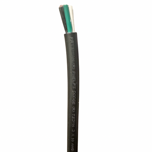 Cable TSJ 3x10 AWG Phelps Dodge 100% cobre por metro (600 V, PVC/nylon)